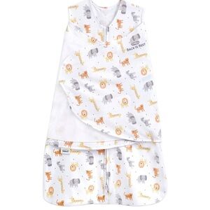Halo Sleep Sack - White with Safari Animal Print